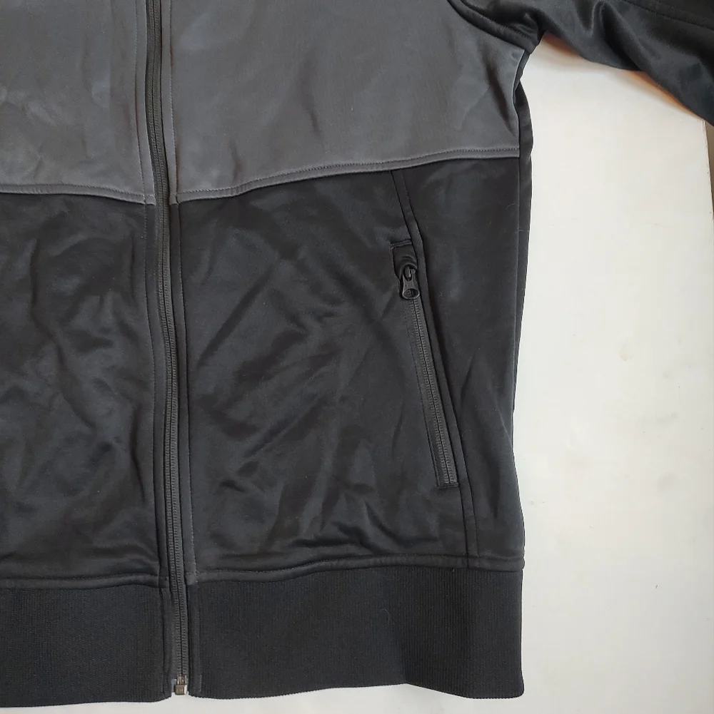 The North Face Takeback Track Full Zip Jacket Grey Black Pockets Colorblock S